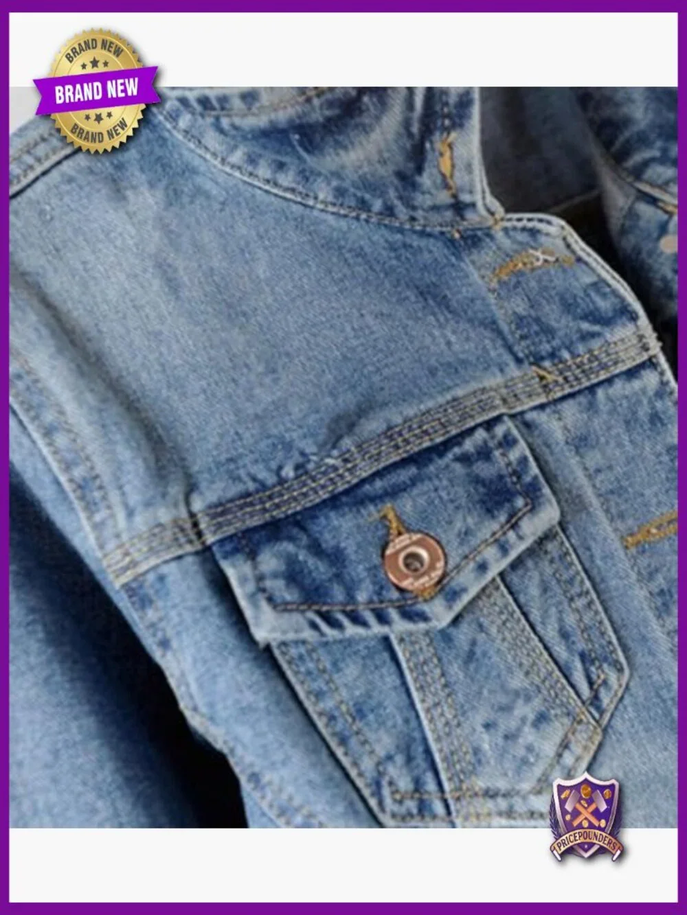 Vintage Button Down Long Sleeve Denim Jean Jacket